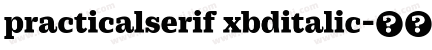 practicalserif xbditalic字体转换